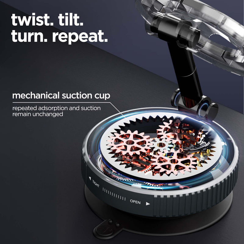 Vacuum Magnetic Mobile Holder for 360° Adjustable, Pocket Size Foldable