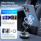 Vacuum Magnetic Mobile Holder for 360° Adjustable, Pocket Size Foldable