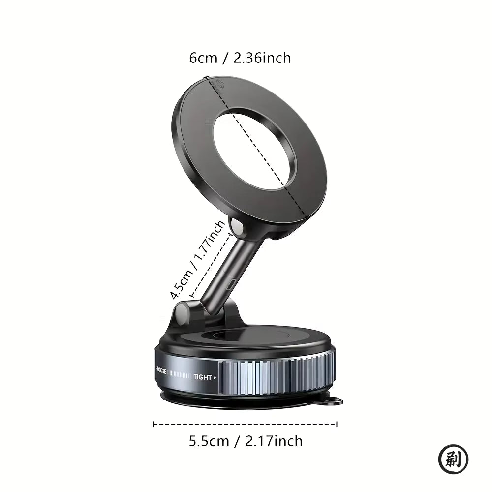 Vacuum Magnetic Mobile Holder for 360° Adjustable, Pocket Size Foldable