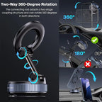 Vacuum Magnetic Mobile Holder for 360° Adjustable, Pocket Size Foldable